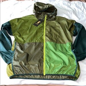 Men's Cotopaxi Teca Windbreaker Multi-Green Outdoor Jacket Size XXL NWT Slim Fit